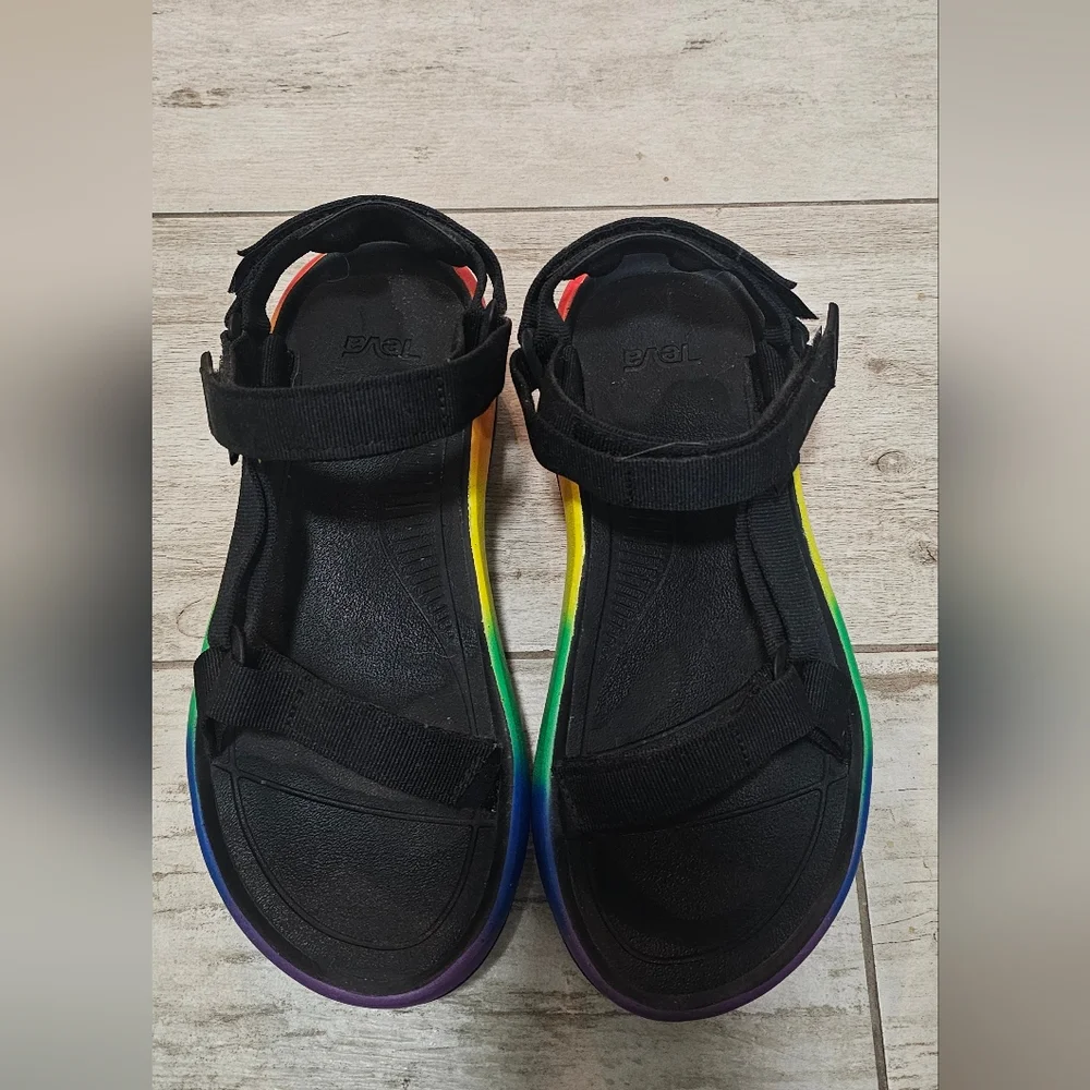 Teva Women's Hurricane XLT2 Ampsole Rainbow Sandals 10 - Picture 3 of 8